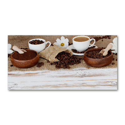 Schilderij glas Een kopje koffie