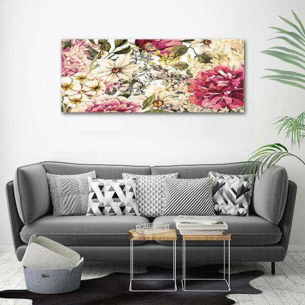 Foto obraz szkło hartowane Kwiecisty wzór