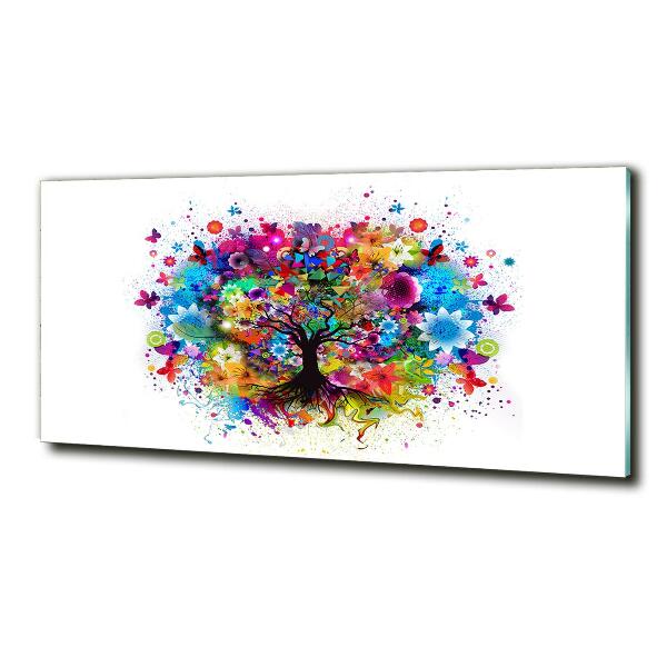 Fotoobraz na ścianę szklany Kolorowe drzewo