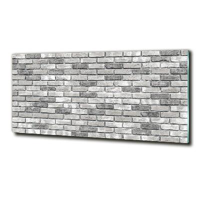 Foto schilderij op glas Bakstenen muur