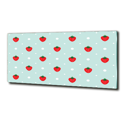 Foto schilderij op glas Aardbei-pictogrammen