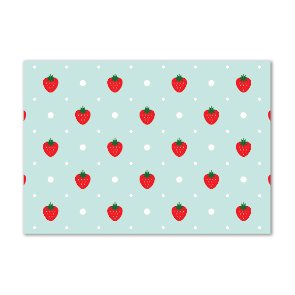 Fotoobraz na ścianę szklany Ikony truskawek