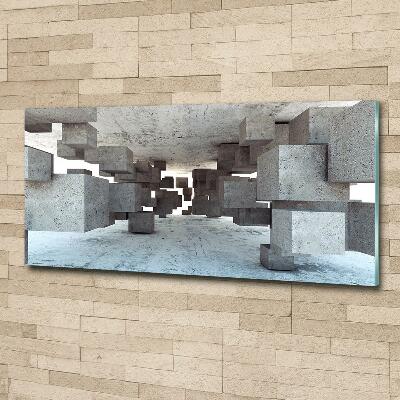 Foto schilderij op glas Kubussen van beton