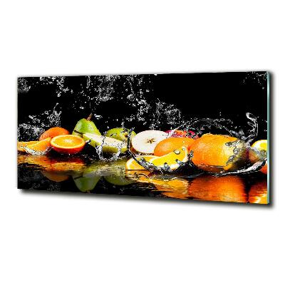 Foto schilderij op glas Fruit en water