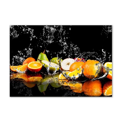 Foto schilderij op glas Fruit en water