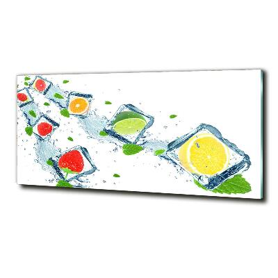 Schilderij glas Fruitblokjes