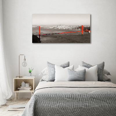 Schilderij op glas San Francisco-brug