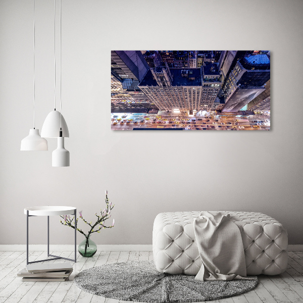 Foto obraz szkło hartowane Nowy Jork nocą
