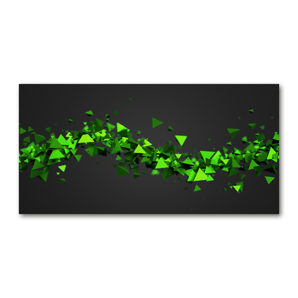 Schilderij glas Geometrische golf