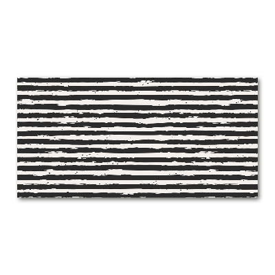 Glazen schilderij Zwart-witte strepen