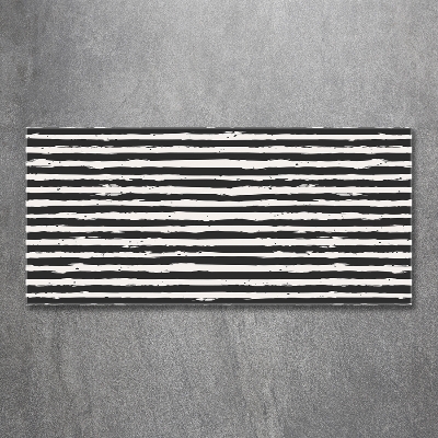 Glazen schilderij Zwart-witte strepen