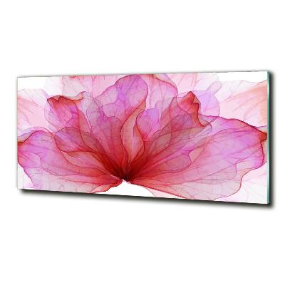 Schilderij glas Roze bloem