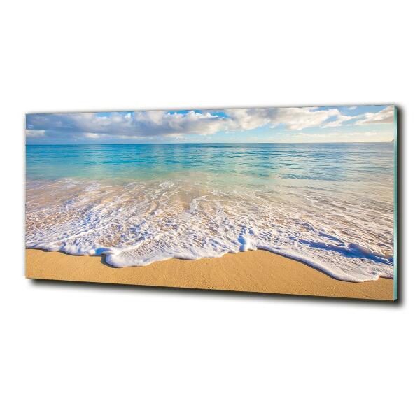 Schilderij glas Hawaiiaans strand