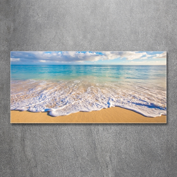 Schilderij glas Hawaiiaans strand