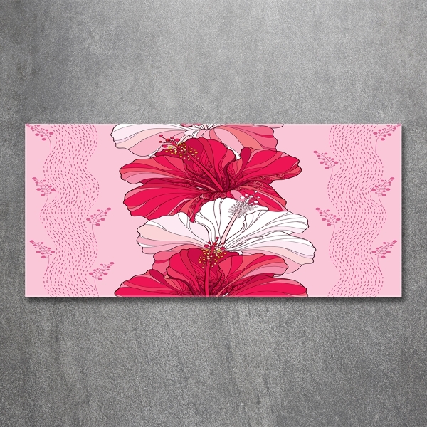 Foto schilderij op glas Hawaiiaanse bloemen