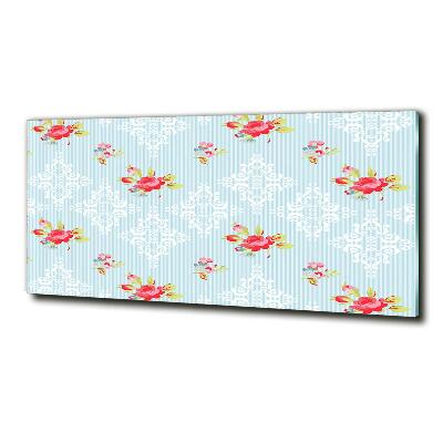 Foto schilderij op glas Rozen en versieringen