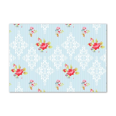 Foto schilderij op glas Rozen en versieringen