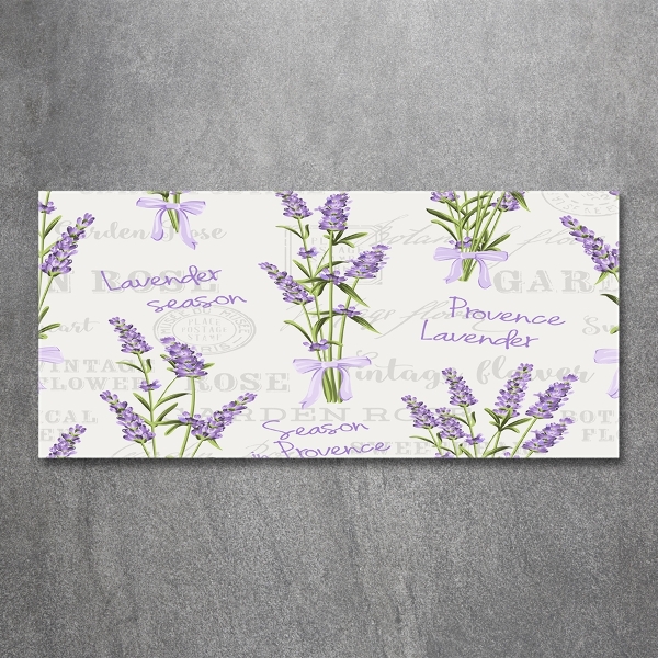 Fotoobraz na ścianę szkło hartowane Lawenda