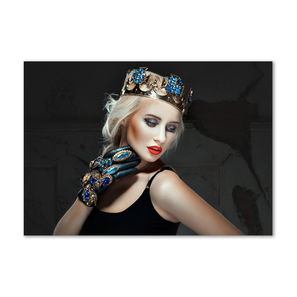 Foto obraz szklany Kobieta w koronie