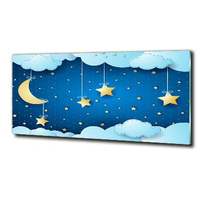 Schilderij glas De nachtelijke hemel