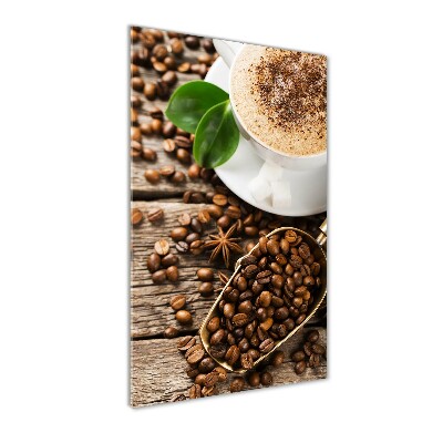 Verticale foto op glas Koffie