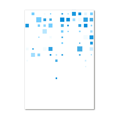 Verticale foto op glas Blauwe vierkanten