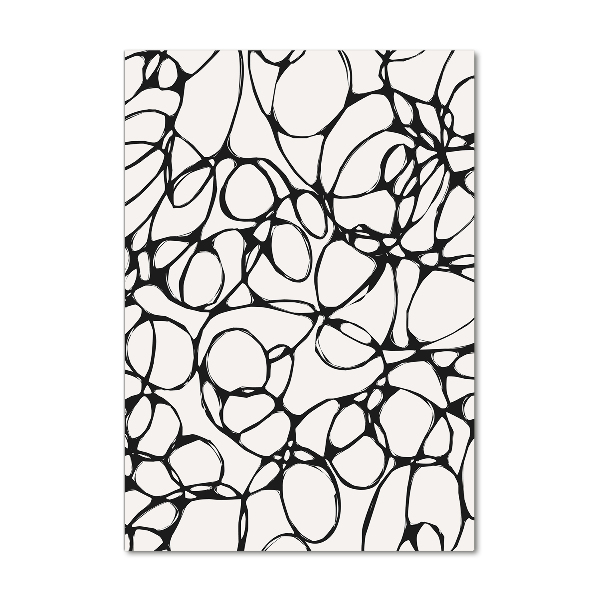 Verticaal glasschilderij Chaotische cirkels