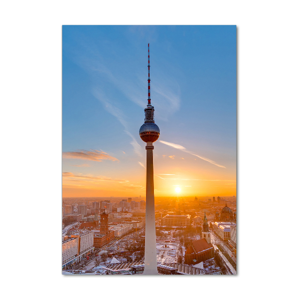 Verticaal glasschilderij TV-toren