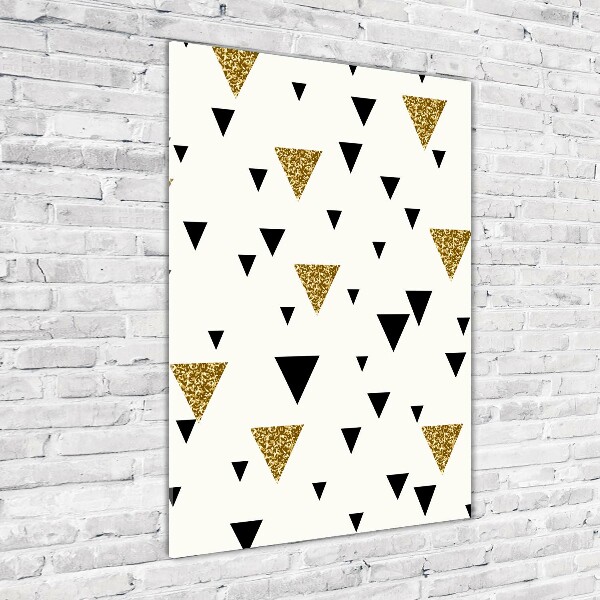 Verticale glasfoto Achtergrond met driehoeken