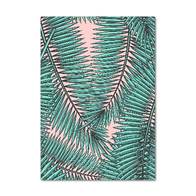 Foto obraz szkło hartowane pionowy Liście palmy