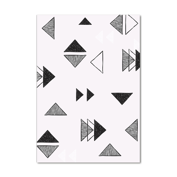 Verticale glasfoto Achtergrond met driehoeken