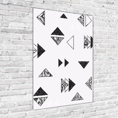 Foto obraz szkło hartowane pionowy Trójkąty tło