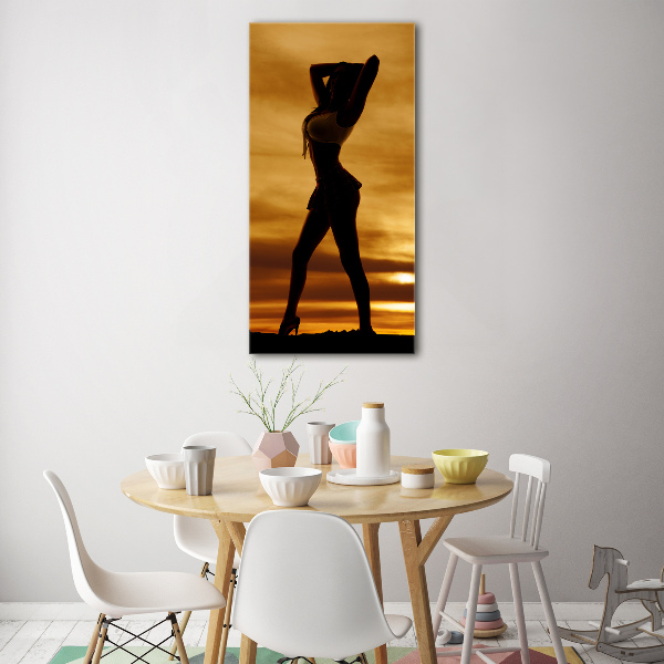 Verticale glasfoto Korte rok