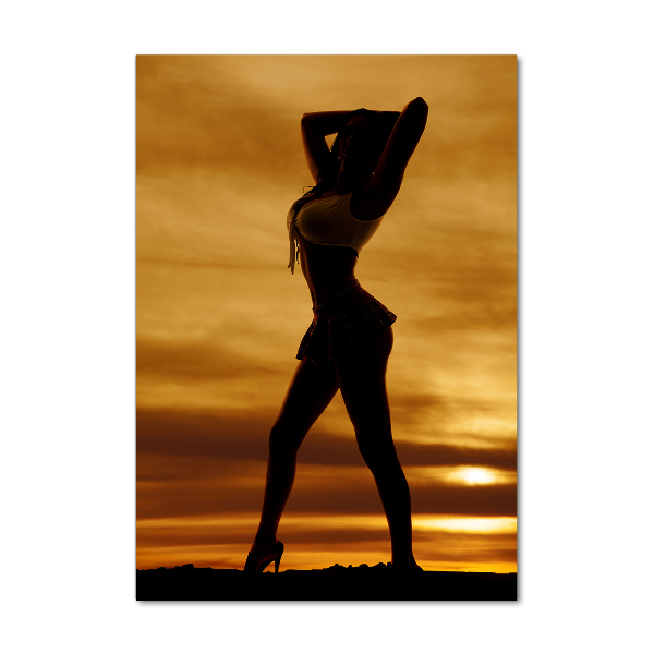 Verticale glasfoto Korte rok