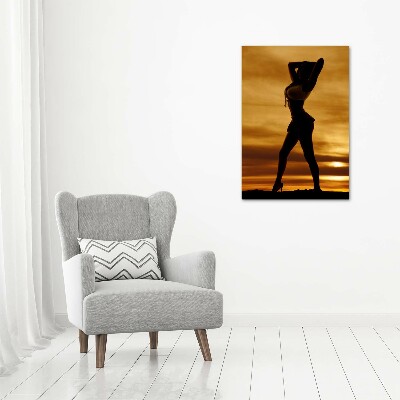 Verticale glasfoto Korte rok