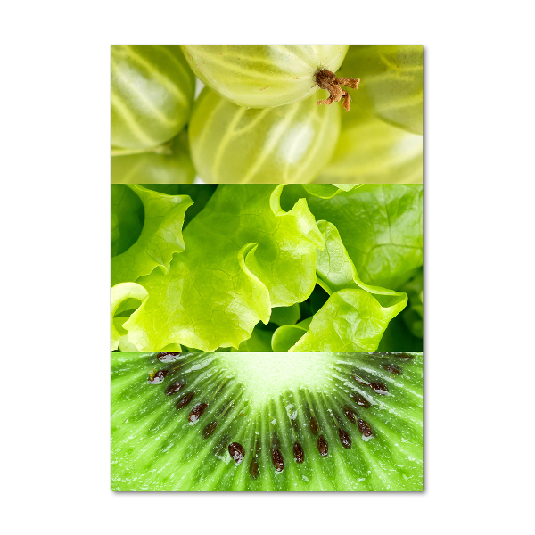 Verticale glasfoto Fruit en groenten