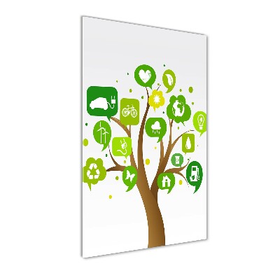 Verticale foto op glas Ecologische boom