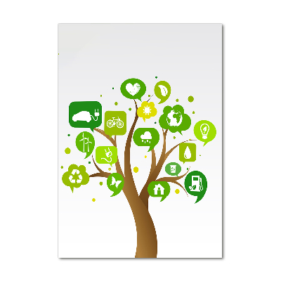 Foto obraz na szkle pionowy Ekologiczne drzewo
