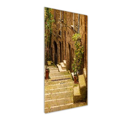 Verticale glasfoto Italiaanse straten