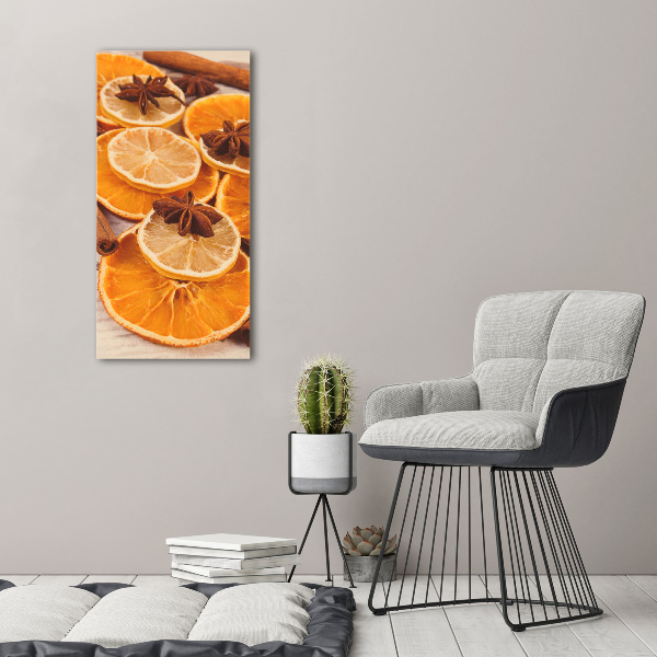 Verticale foto op glas De geur van Kerstmis