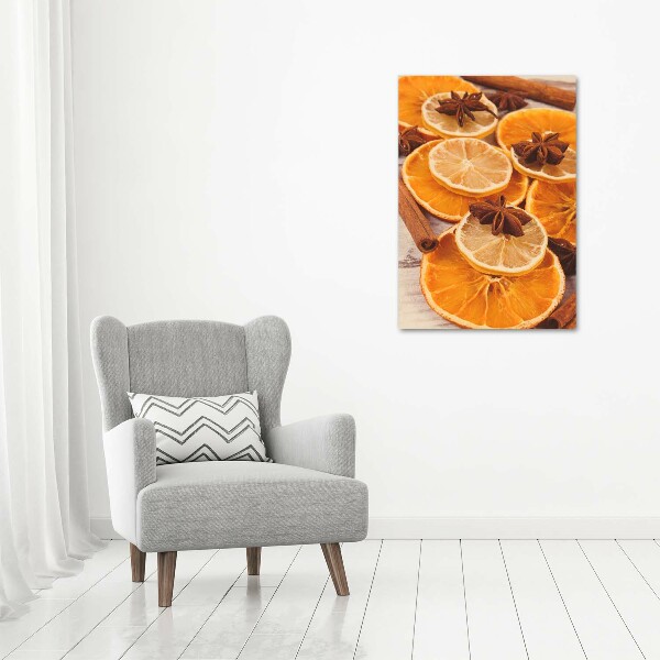 Verticale foto op glas De geur van Kerstmis