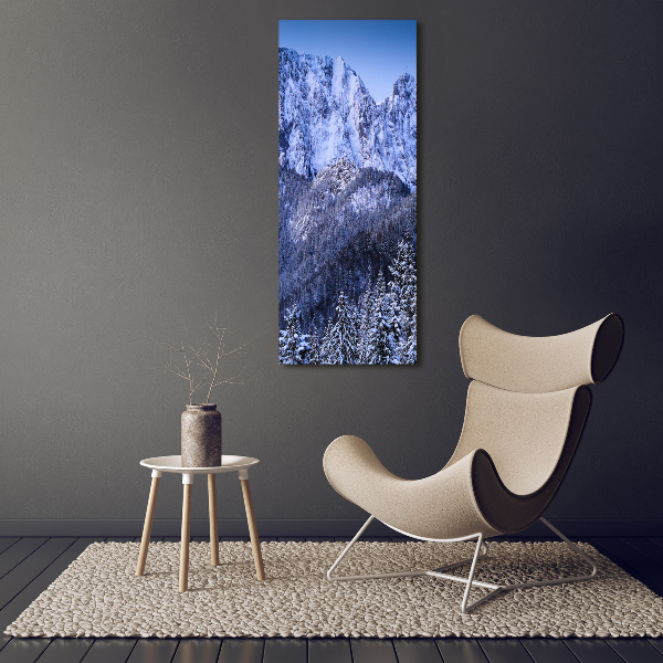 Verticaal glasschilderij Giewont Tatra-gebergte