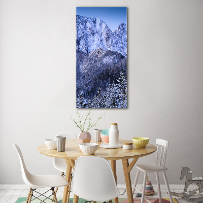Verticaal glasschilderij Giewont Tatra-gebergte