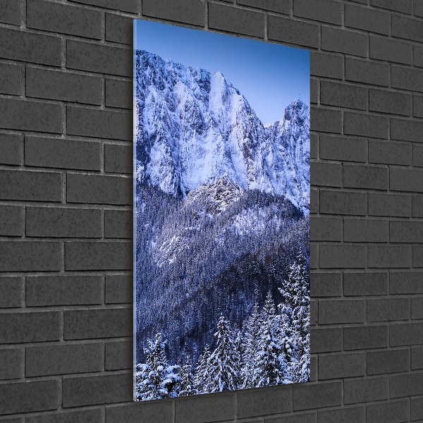 Verticaal glasschilderij Giewont Tatra-gebergte