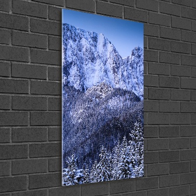 Verticaal glasschilderij Giewont Tatra-gebergte
