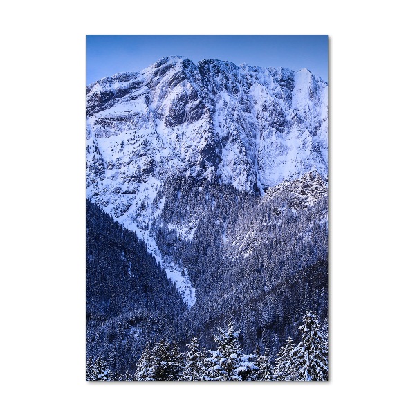 Verticaal glasschilderij Giewont Tatra-gebergte