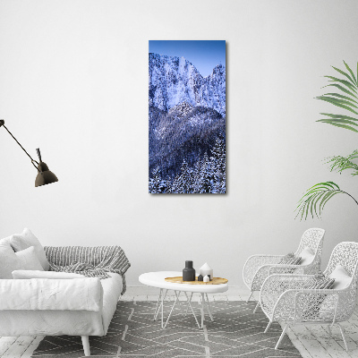 Verticaal glasschilderij Giewont Tatra-gebergte