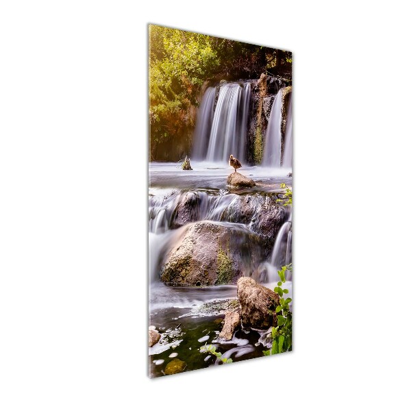 Verticale glasfoto Waterval