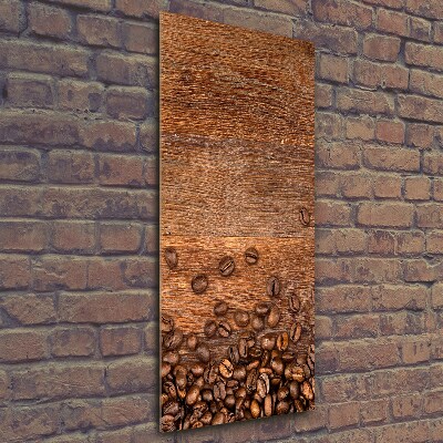 Foto obraz szkło hartowane pionowy Ziarna kawy