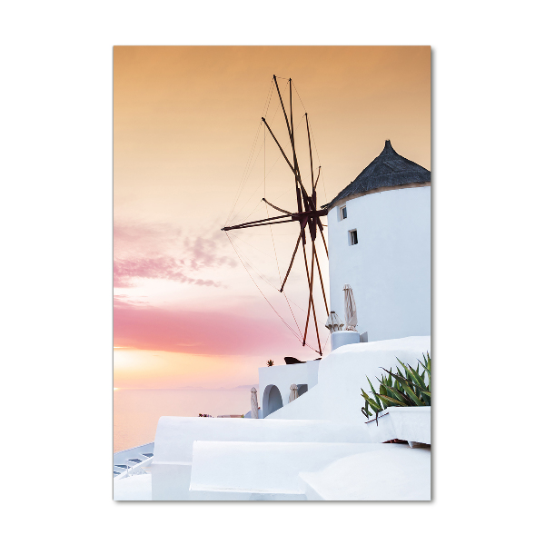 Verticale foto op glas Santorini, Griekenland